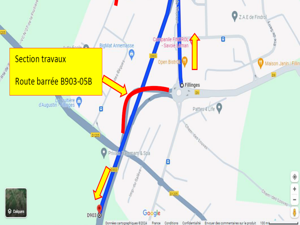 Info circulation à Travaux à Nangy